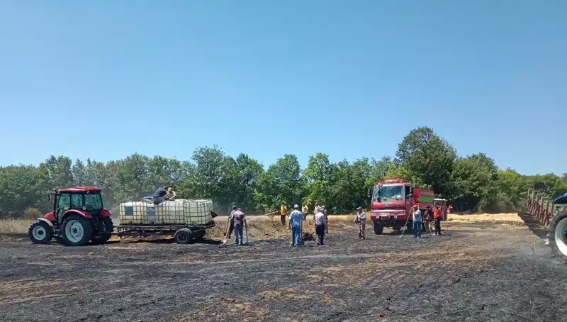 Günlerce Süren Kuraklık, Buğday Tarlasında Yangına Sebep Oldu