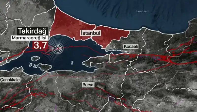 Marmara Denizi’nde 3,7 Büyüklüğünde Deprem: Tüm Detaylar Burada!